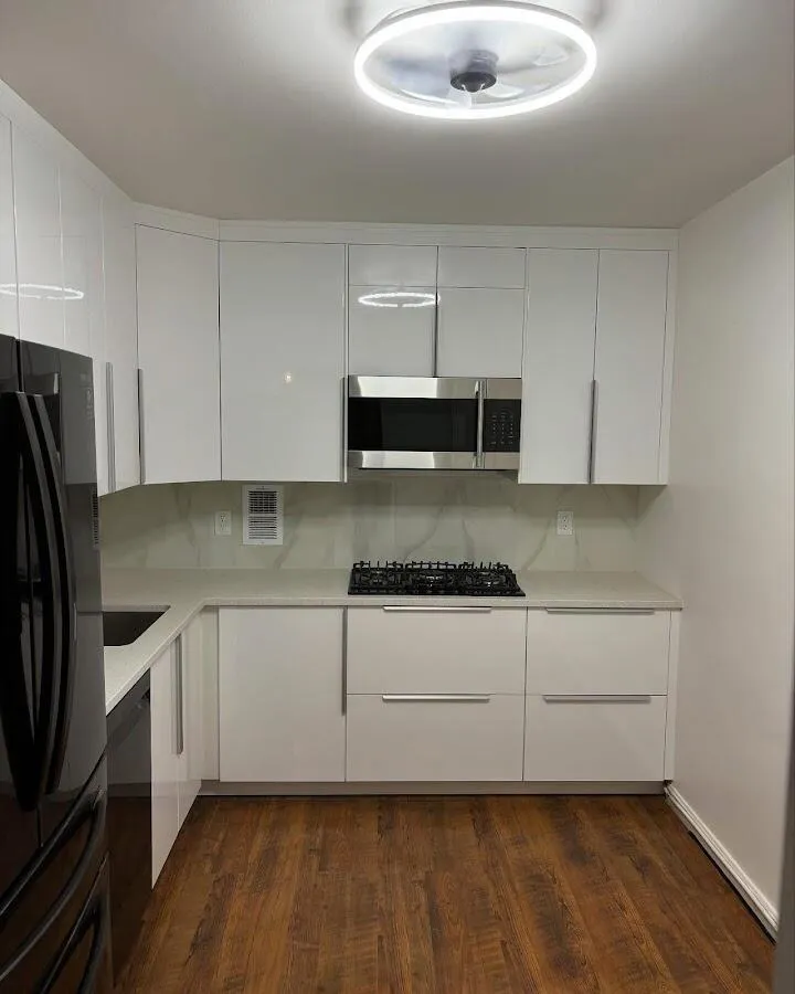 Renovated kitchen with quartz countertops in Champaign